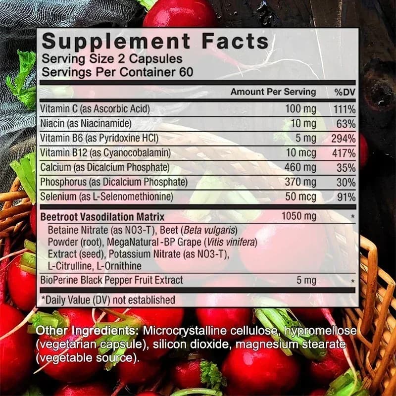 organic beetroot capsules with black pepper — image 6