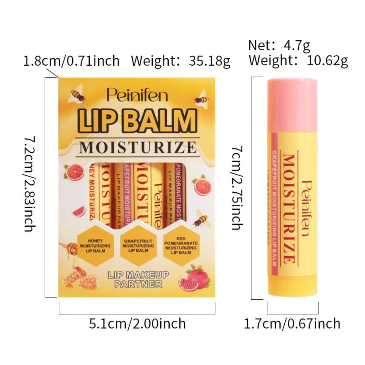 three natural plant lip balms in a set — image 6
