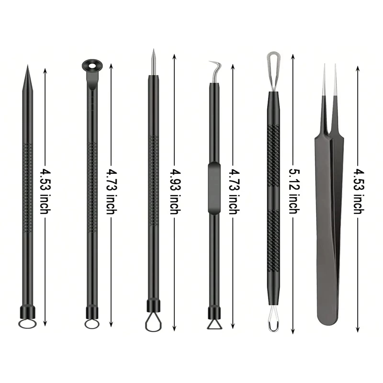 six-piece stainless steel acne needle and clip set — image 6