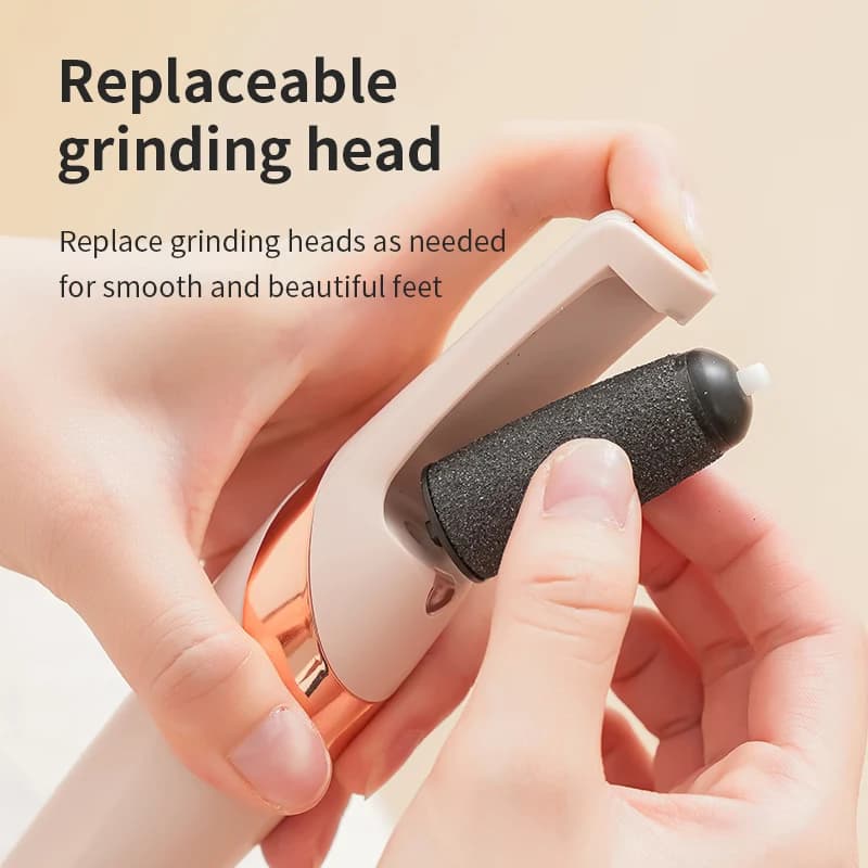 USB rechargeable electric foot grinder with dual heads — image 2