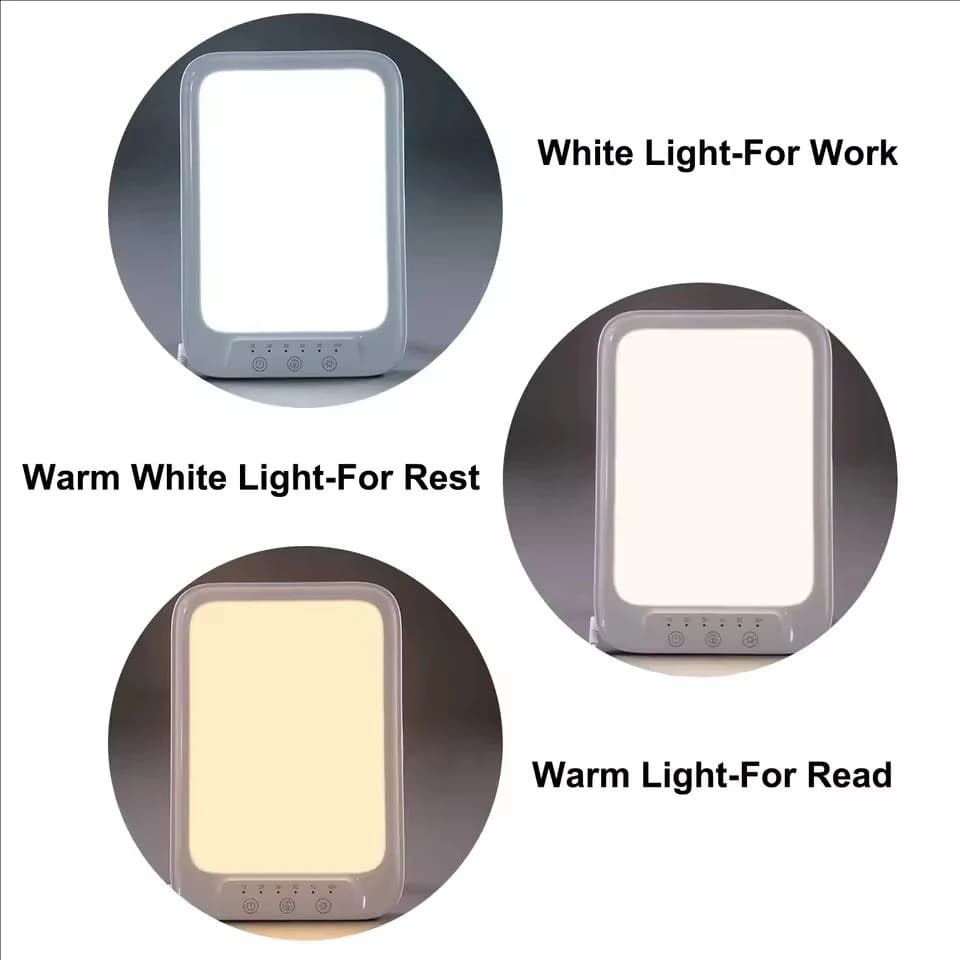 20,000 Lux LED Daylight Therapy Lamp with Cool & Warm Light