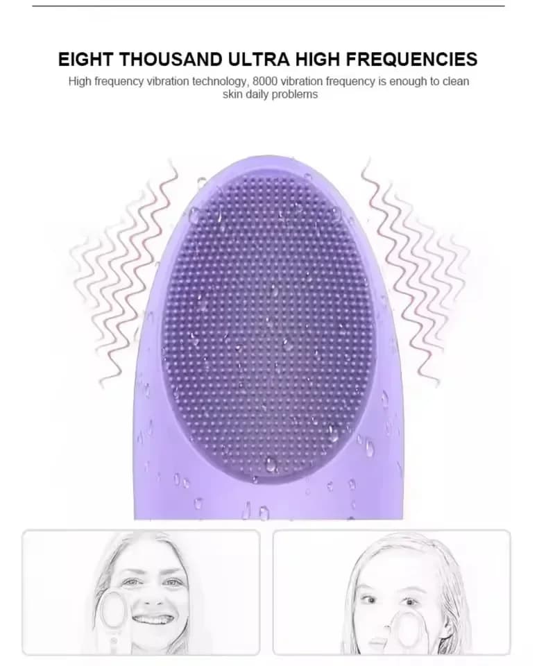 warm multifunction facial cleansing brush with interchangeable heads — image 6