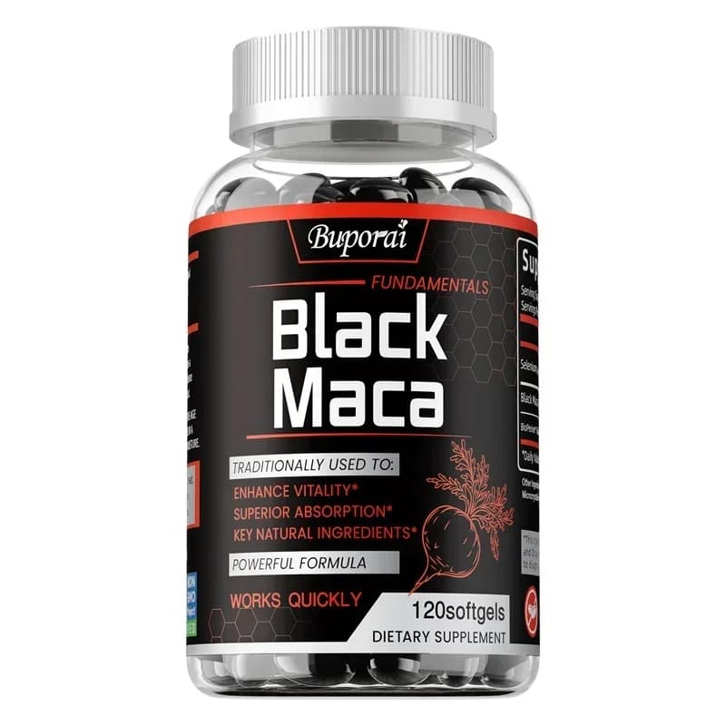 bottle of black maca supplement — image 8