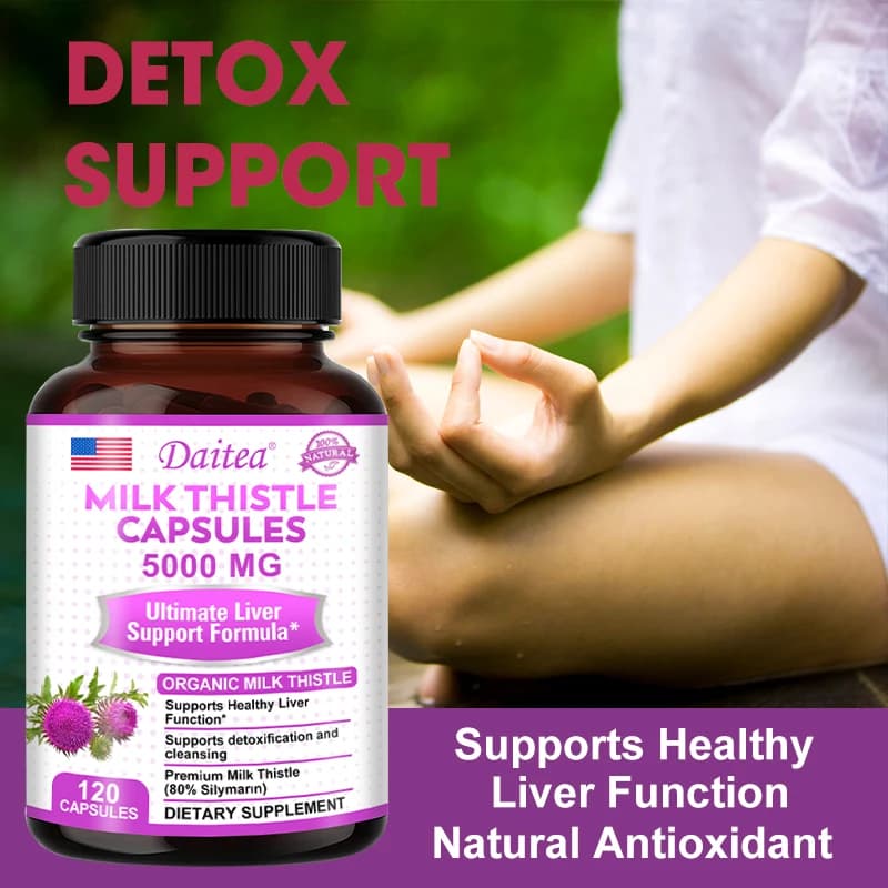 organic milk thistle liver support capsules — image 5