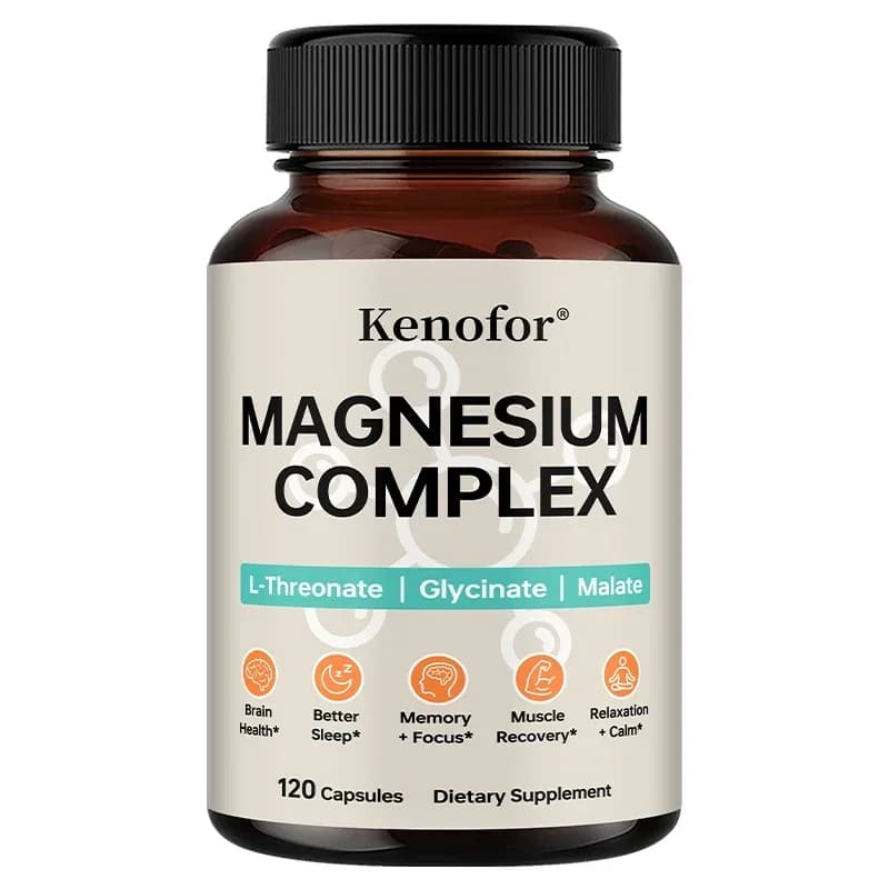 bottles of magnesium complex supplement with threonine glycine malate — image 8