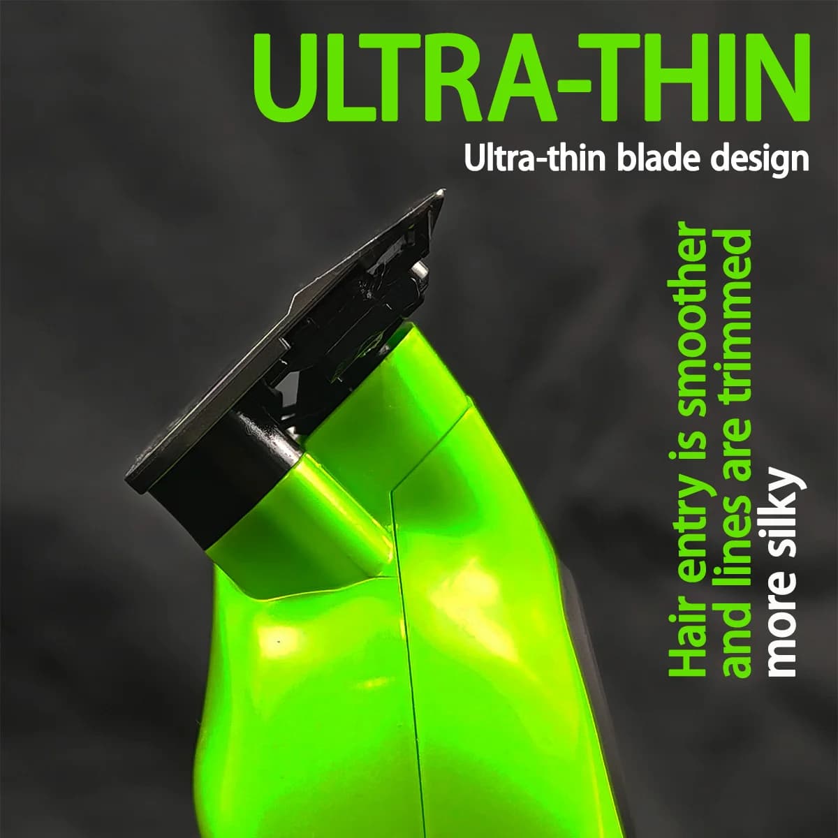 green professional hair trimmer with charging stand — image 6