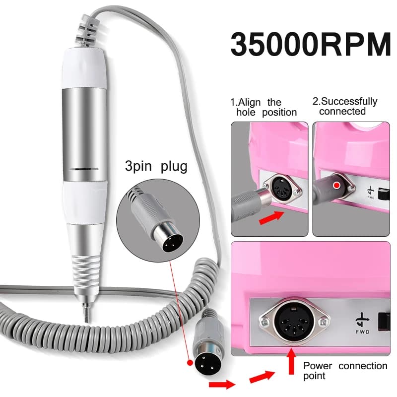electric nail drill pen handpiece — image 4