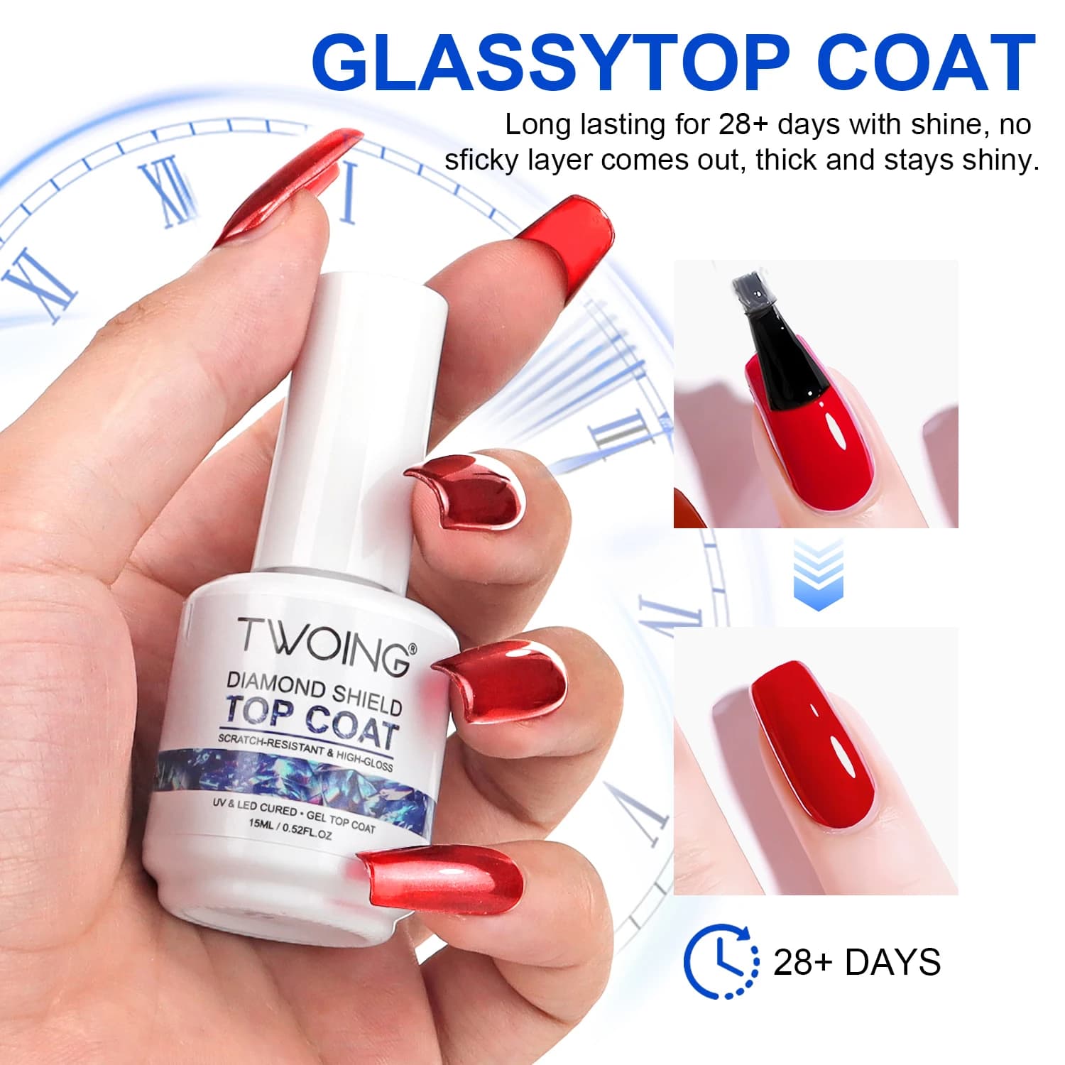 Diamond gel top coat bottle 15 ml — image 4