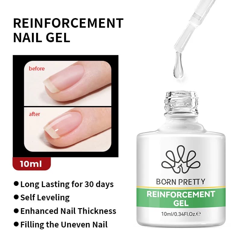 Born Pretty 10 ml rubber gel top coat bottle — image 3