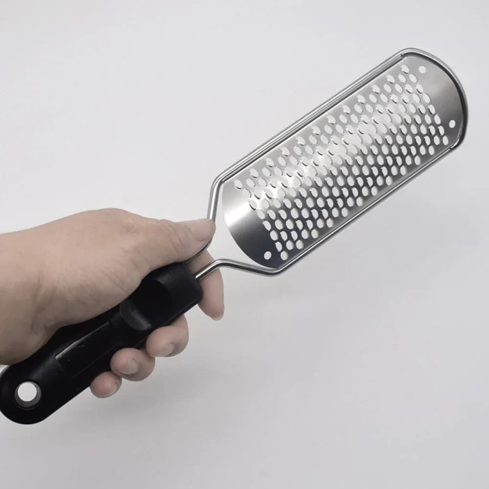 Stainless steel foot scrubber for callus removal — image 1