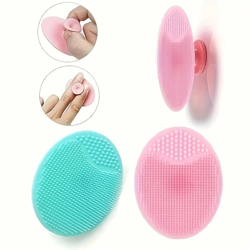 soft facial cleansing brush with double-sided blackhead remover — image 3