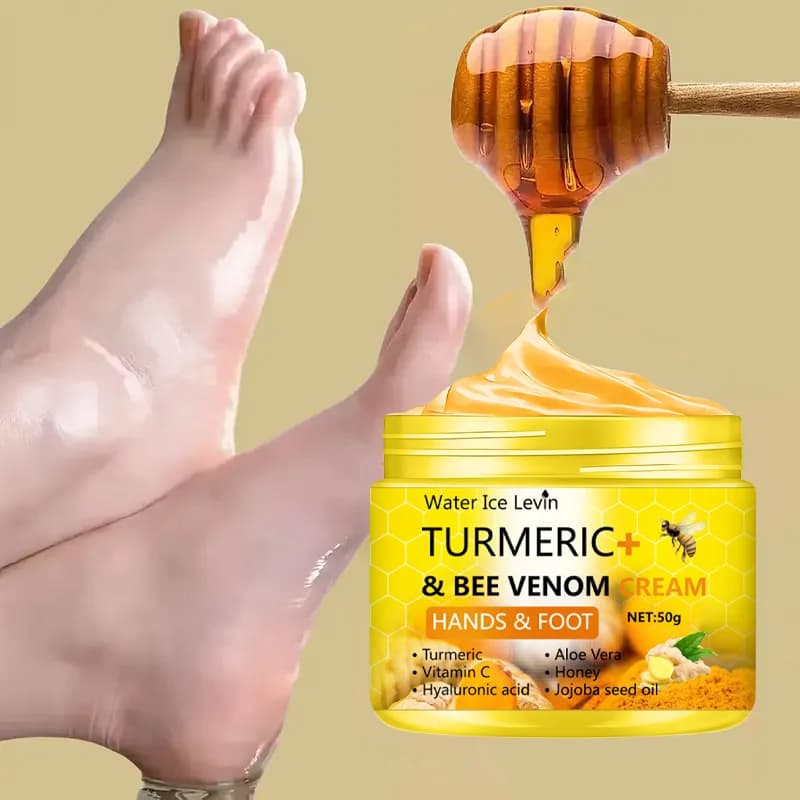 Turmeric and bee venom foot cream tube — image 1