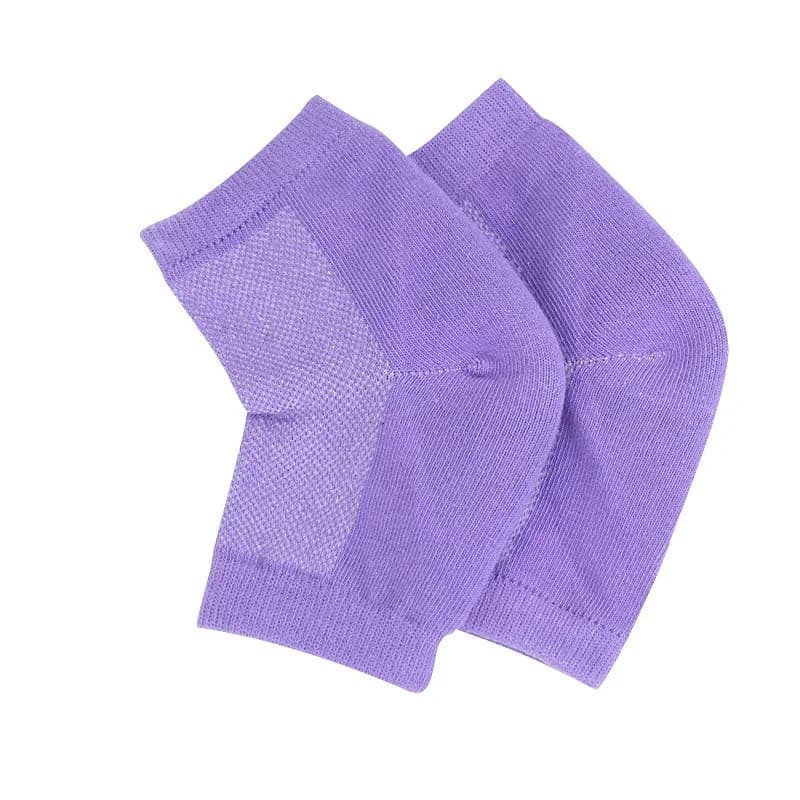 Reusable silicone gel heel socks for moisturizing cracked feet — image 8