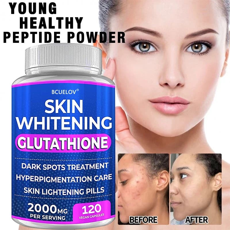 Turmeric bearberry glutathione skin support pills bottle — image 2