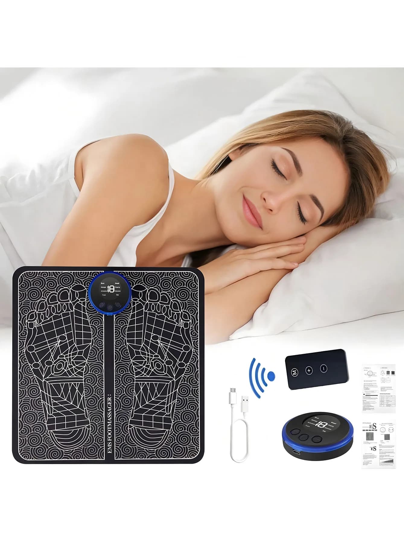 rechargeable EMS foot massager pad — image 4