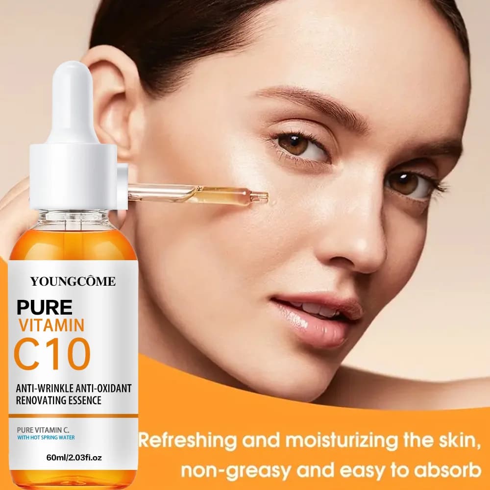Vitamin C facial essence serum bottle with hyaluronic acid — image 3