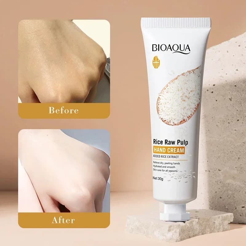 Rice hand cream in a 30g tube — image 1