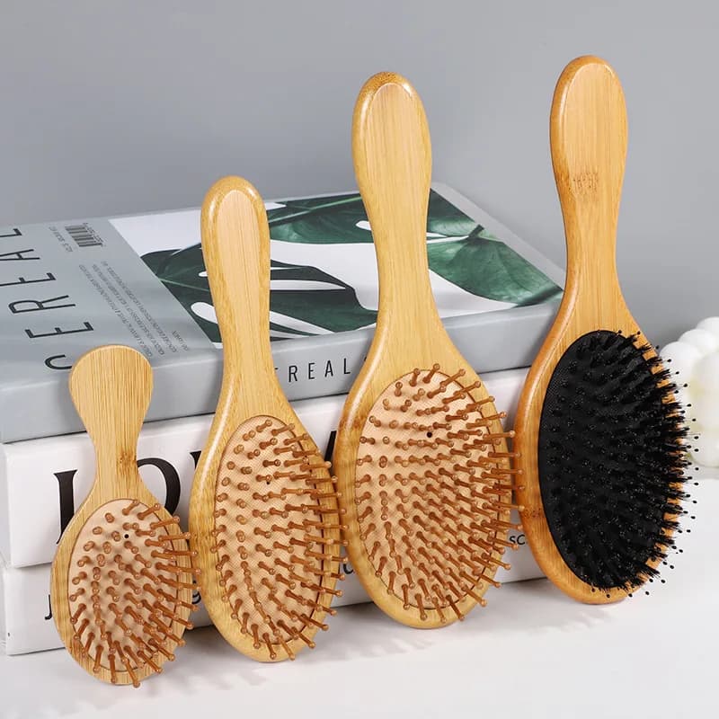 Bamboo Hair Brush with Air Massage