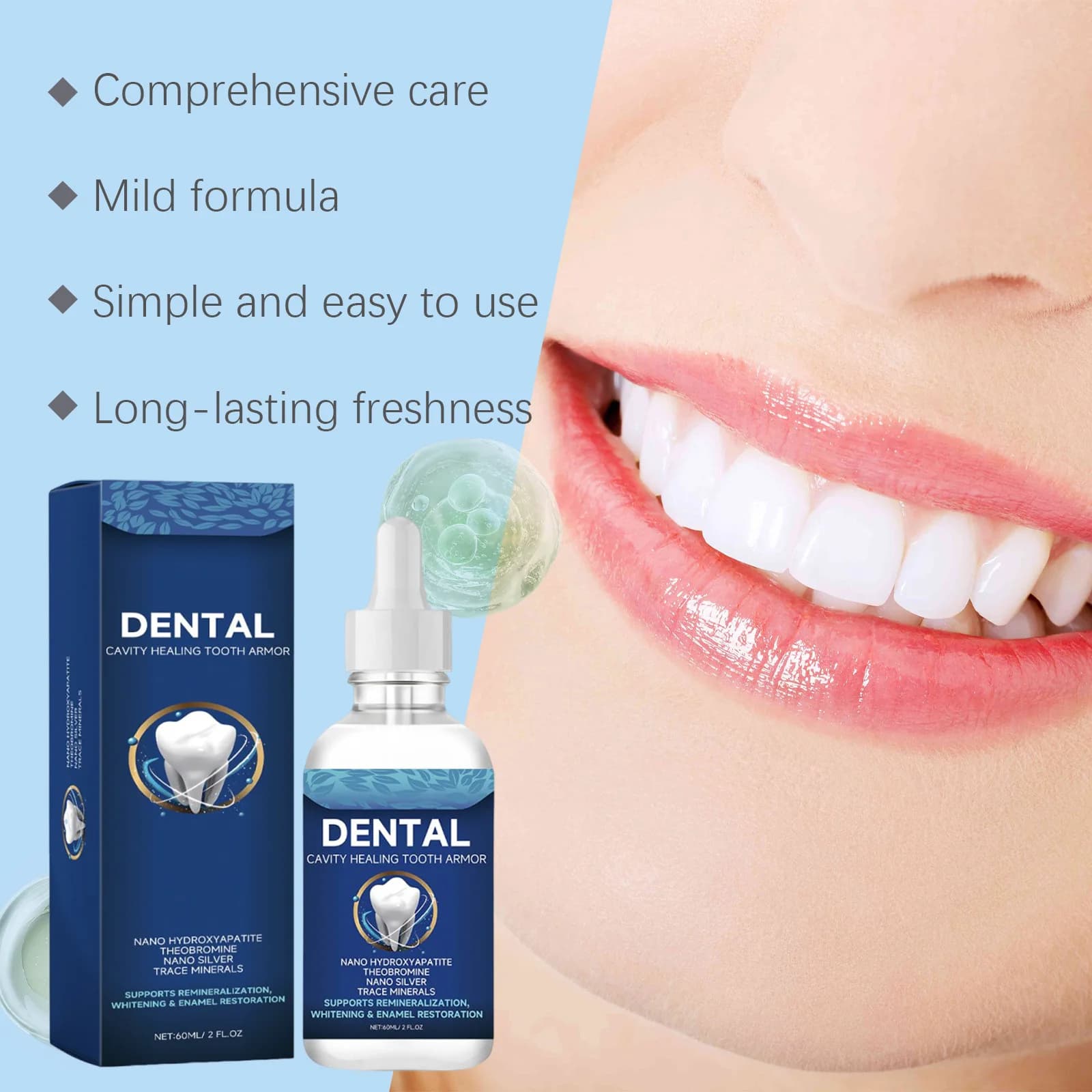 Oralhoe dental care liquid bottle — image 4