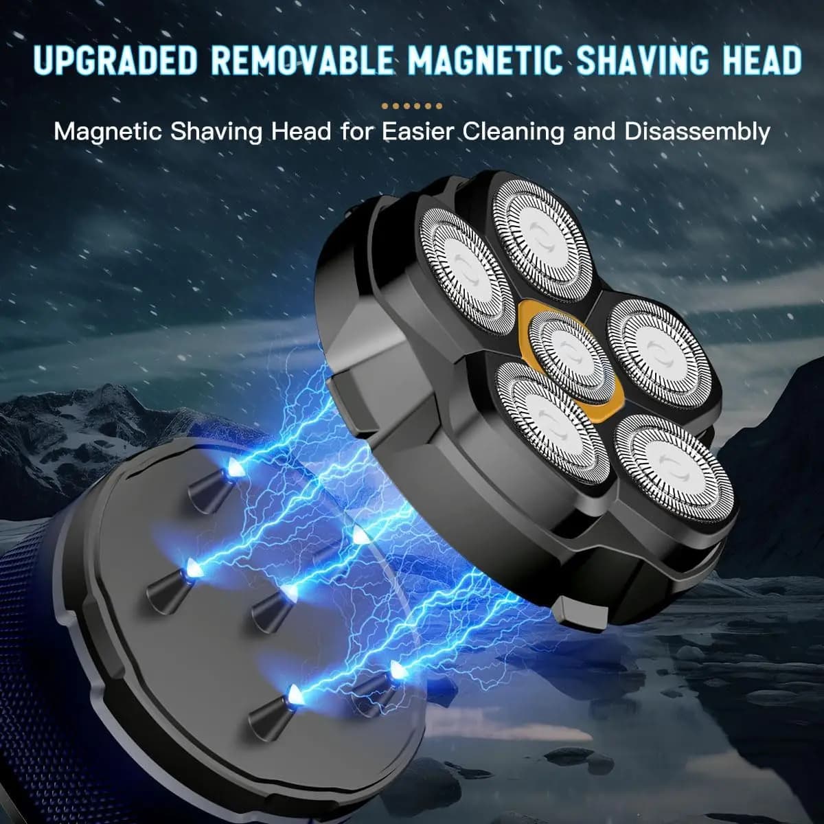 magnetic electric head shaver for bald men — image 2