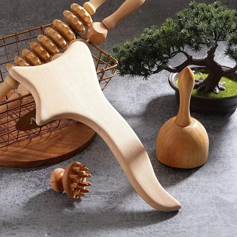 Wooden lymphatic drainage massage tool — image 6