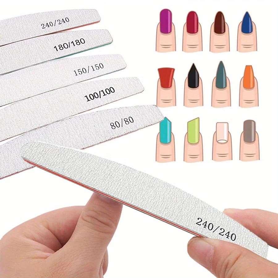 Set of professional nail files with 80‑240 grit sandpaper — image 3