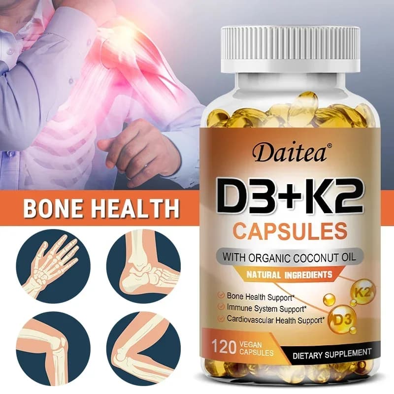 vegan vitamin d3 k2 capsules in organic coconut oil — image 2