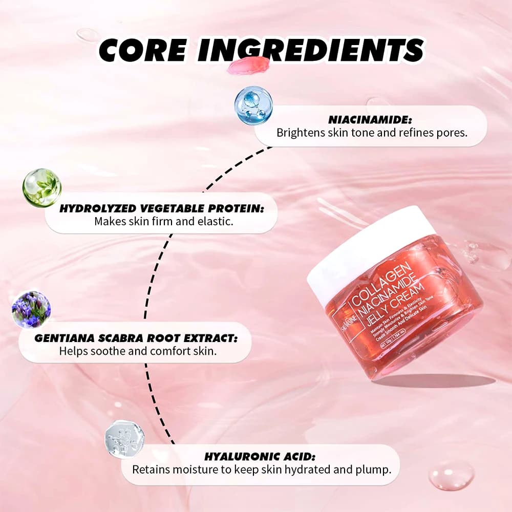 collagen jelly cream with niacinamide in a jar — image 3