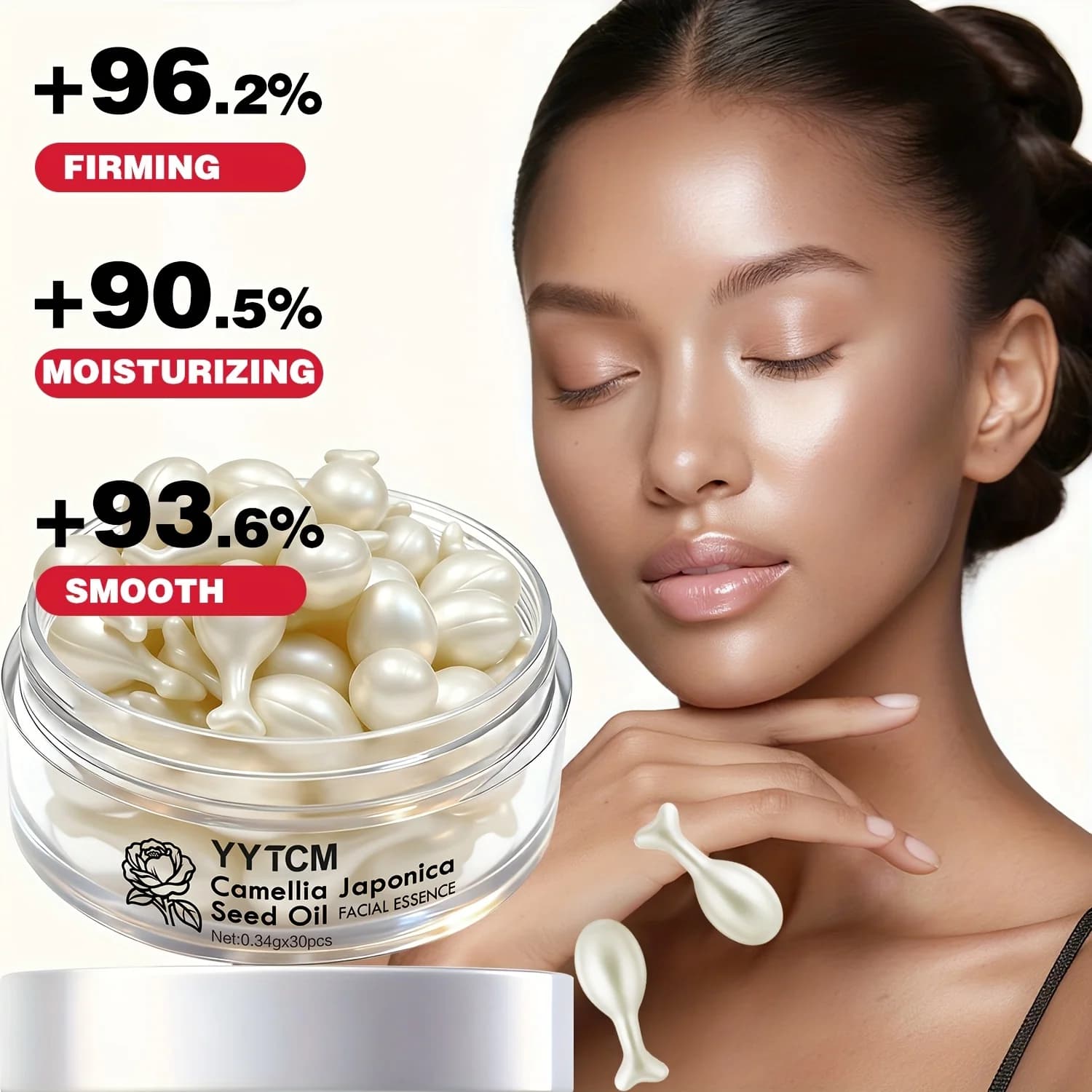 Camellia seed oil essence capsules bottle — image 5