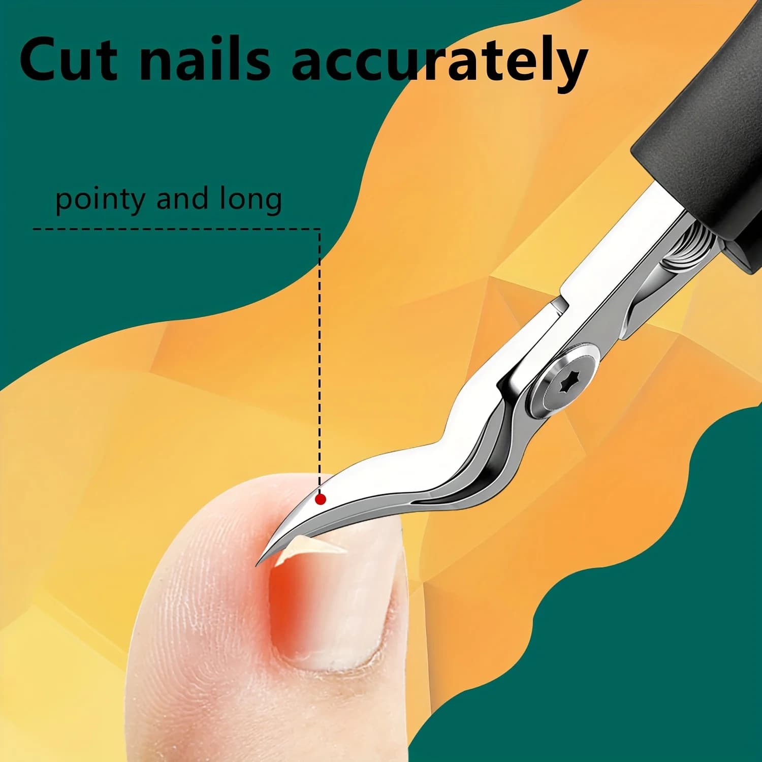 Heavy-duty steel toenail clipper with serrated blade — image 4