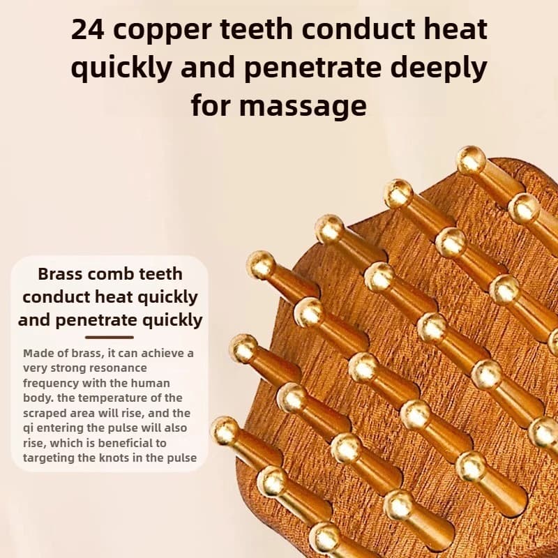 Brass Gua Sha massage tool — image 3