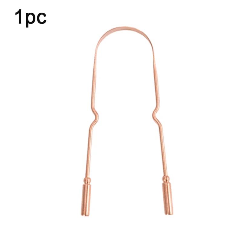 Pure copper tongue scraper with metal storage box — image 7