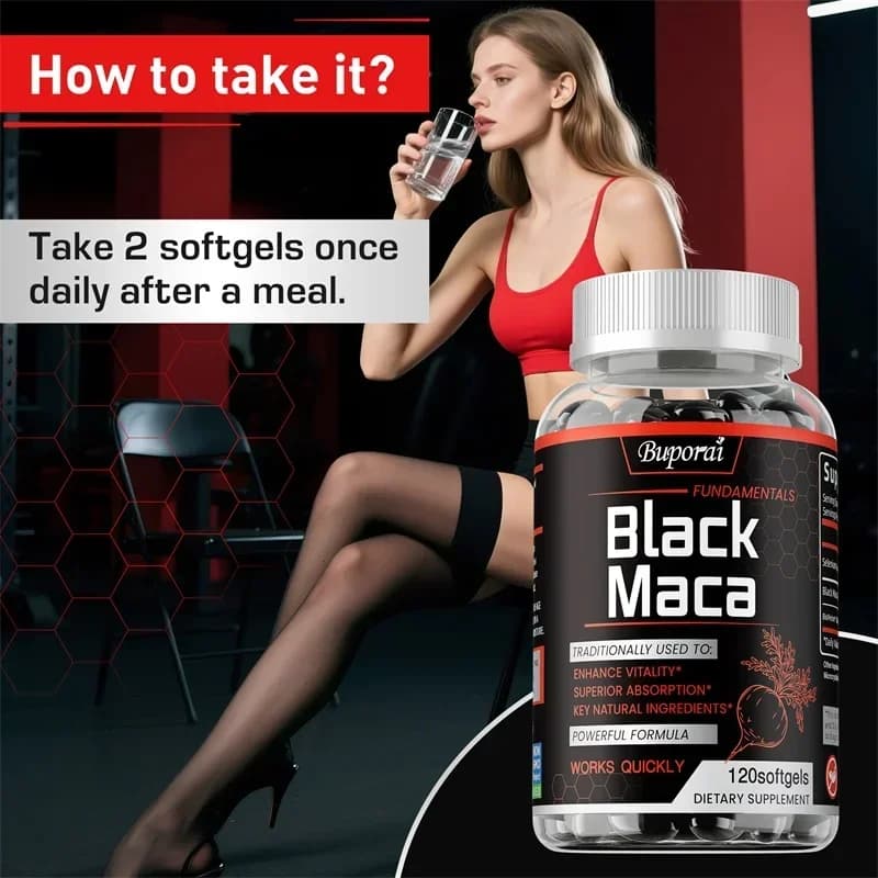 bottle of black maca supplement — image 5