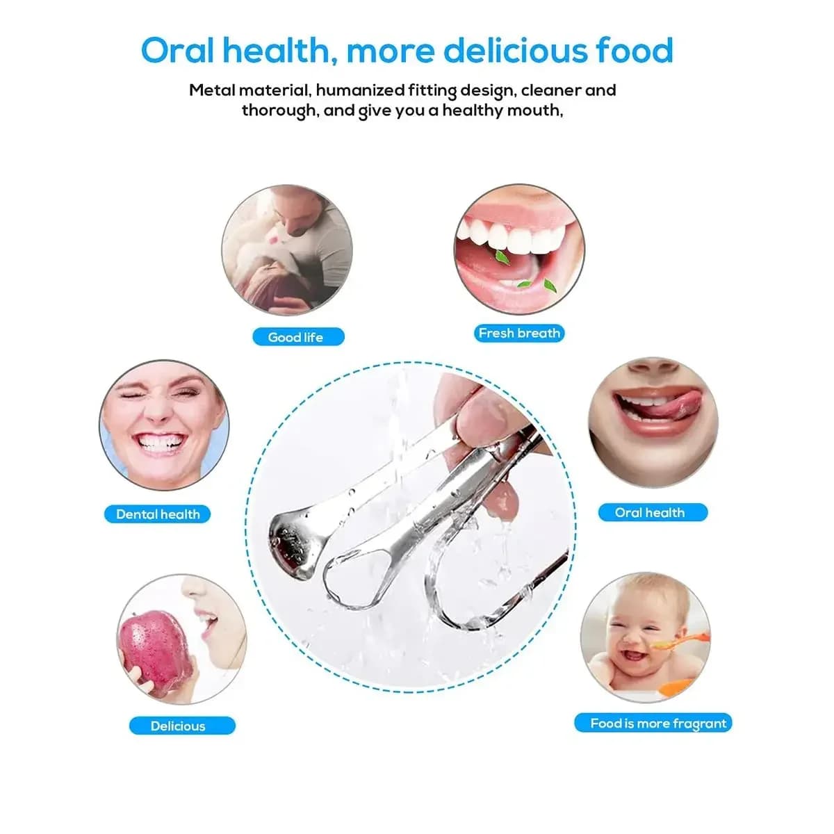 Stainless steel portable tongue scraper — image 5