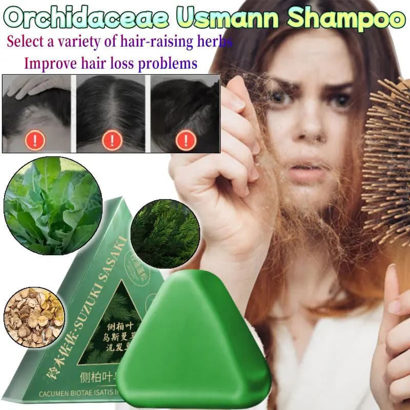 handmade herbal shampoo soap with usman grass — image 2