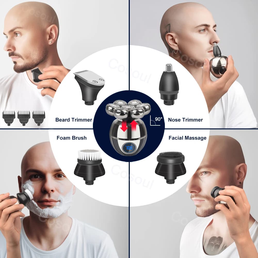 electric shaver and hair clipper for men — image 5