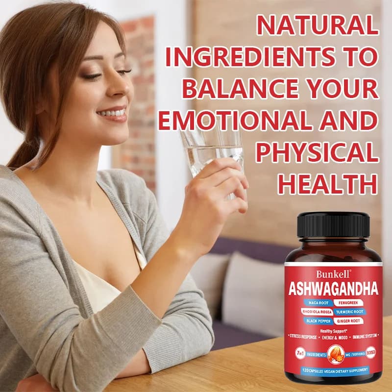 organic ashwagandha capsules with maca and turmeric — image 4