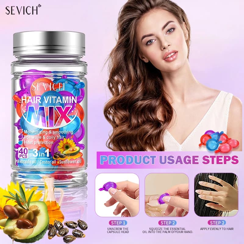 hair vitamin capsules in a bottle — image 6