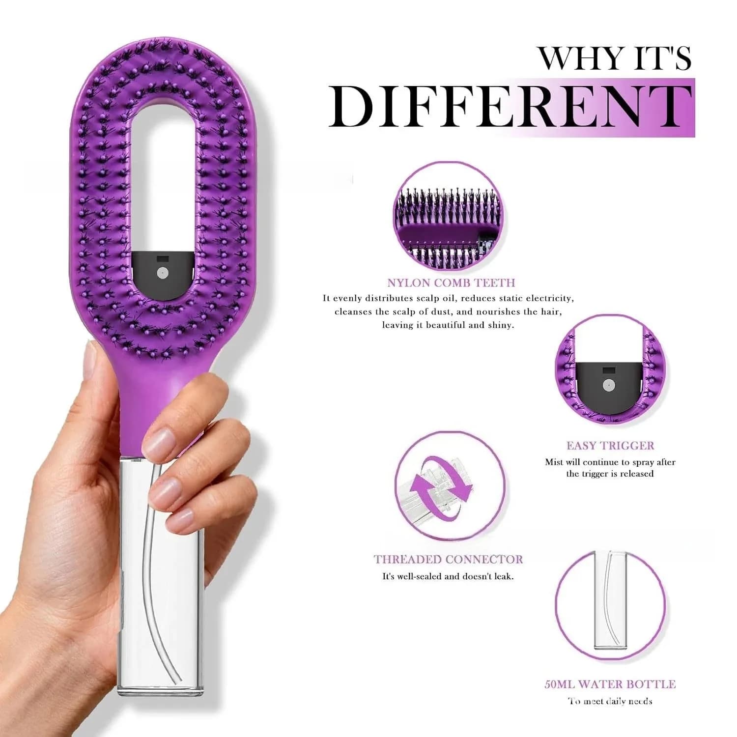 dual-spray massage comb for scalp — image 3