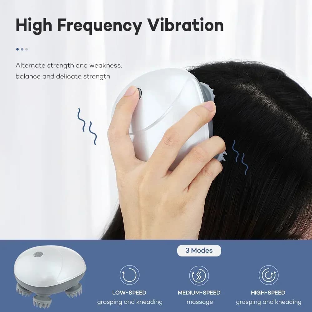 electric scalp massager with red light therapy — image 4