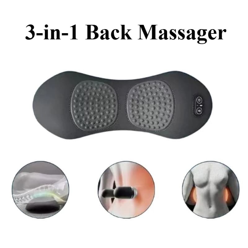 3-in-1 Back Massager with Relaxing Bed