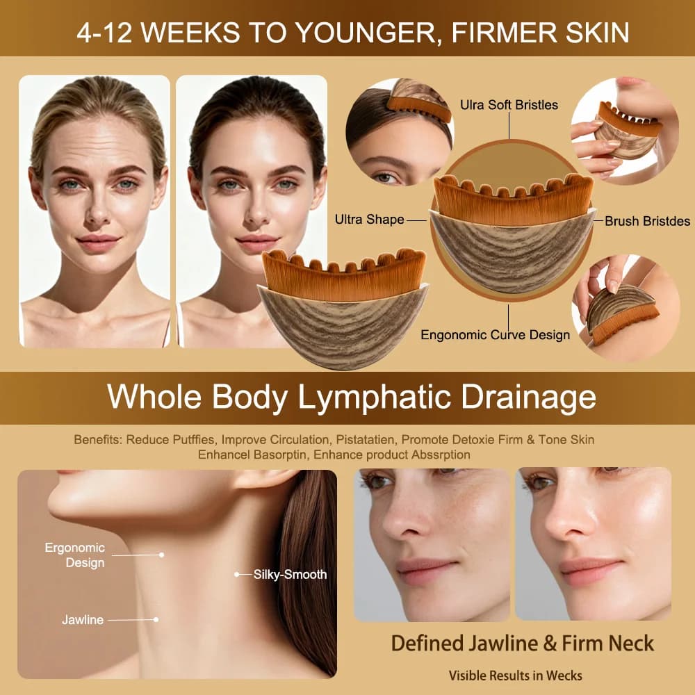 hand holding lymphatic contour face brush — image 3