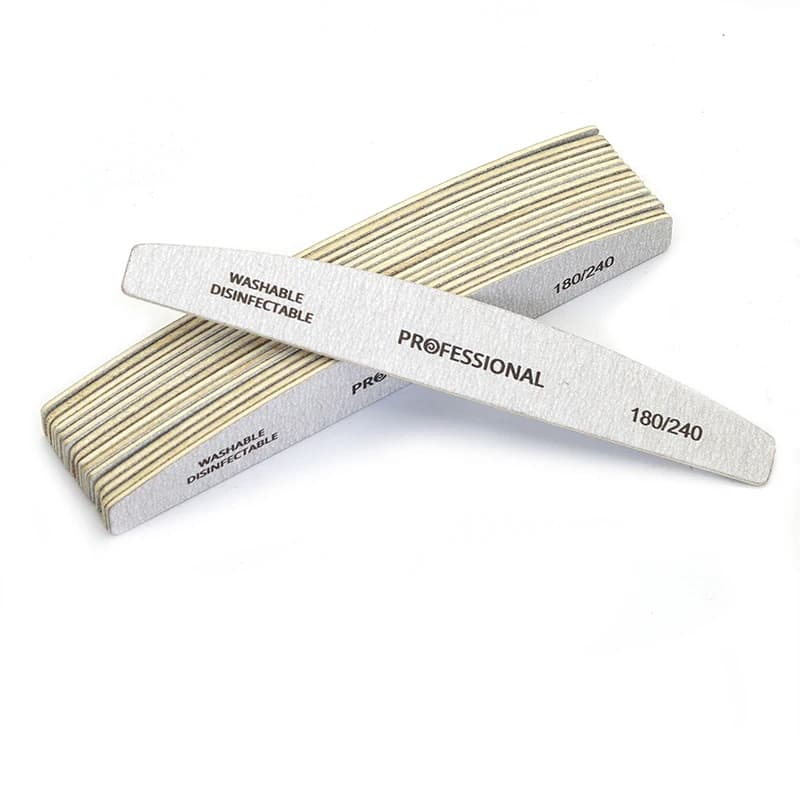 Set of 10 double‑sided wooden nail files with 100/180/240 grit — image 7