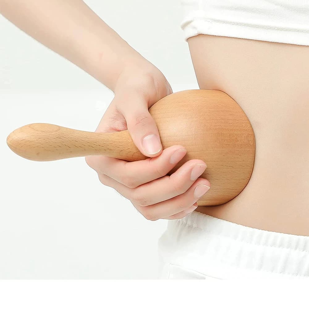 Wooden handheld massage cup for lymphatic drainage — image 5