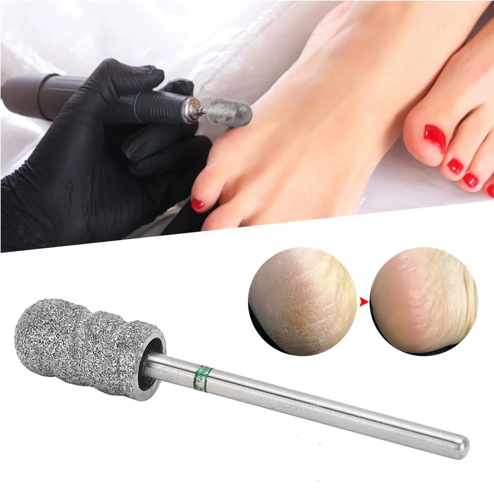 Stainless Steel Foot Callus Drill Bit for Pedicure