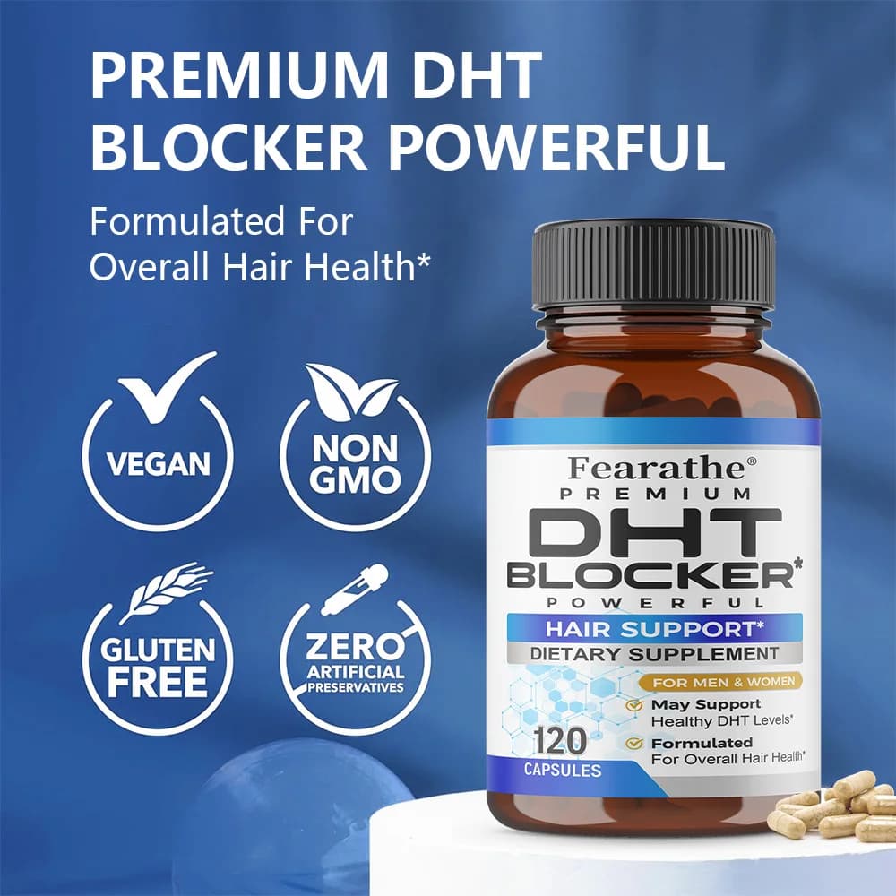 bottle of saw palmetto and biotin hair supplement — image 5