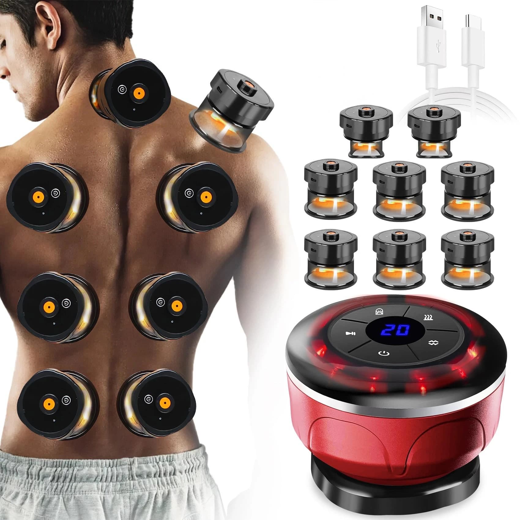 Electric Cupping Massager with 8 Cups