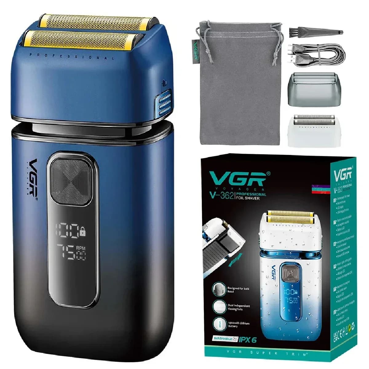 USB rechargeable hair and beard electric shaver — image 8