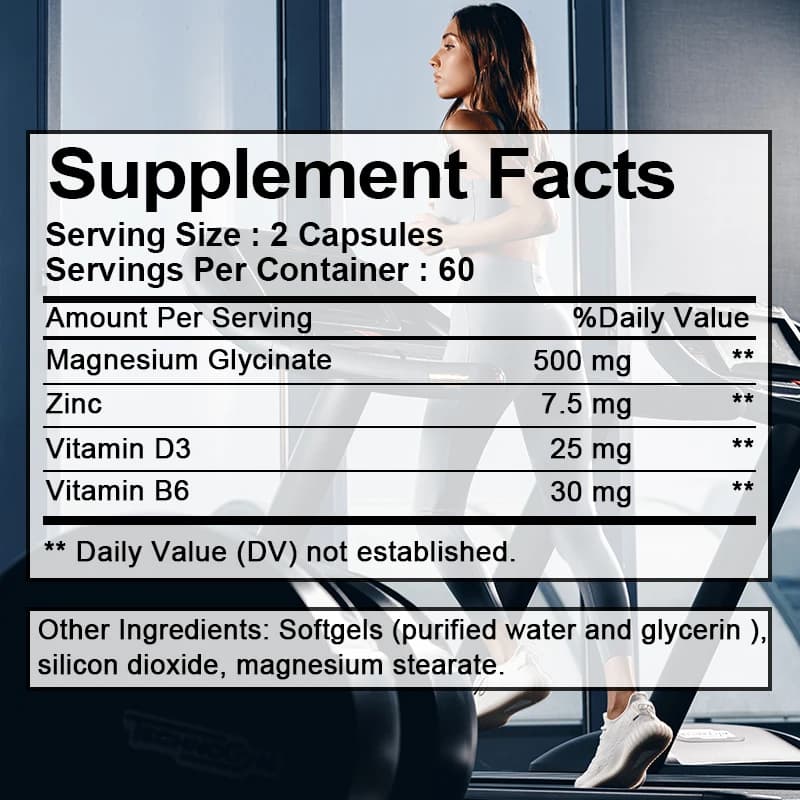 magnesium glycinate and zinc capsules bottle — image 6