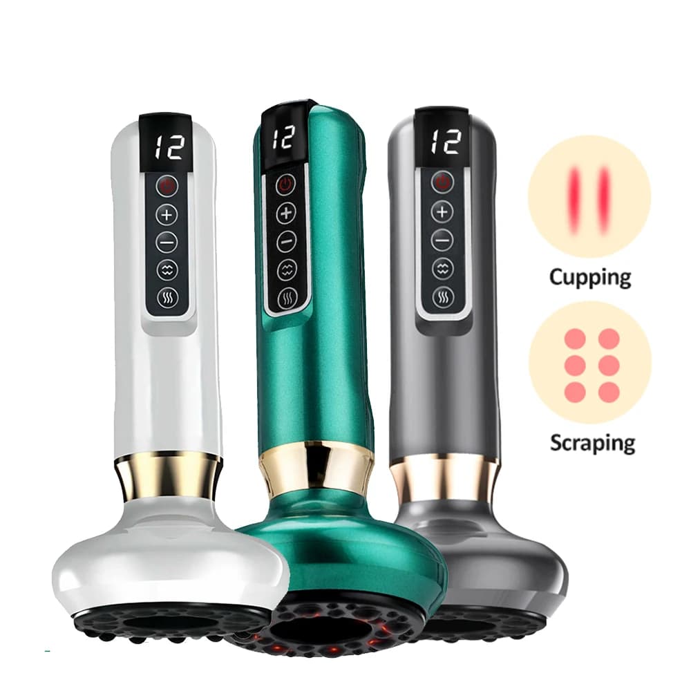 Smart Body Massage Cupping Device – 6/12 Levels, Heat
